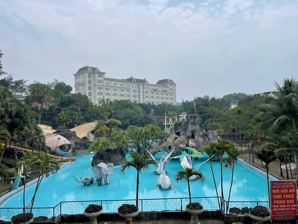 The water park offers rental services for floats and swimwear 